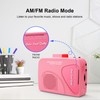 Portable Cassette Player Recorder with AM/FM Radio, Built-in Speaker &