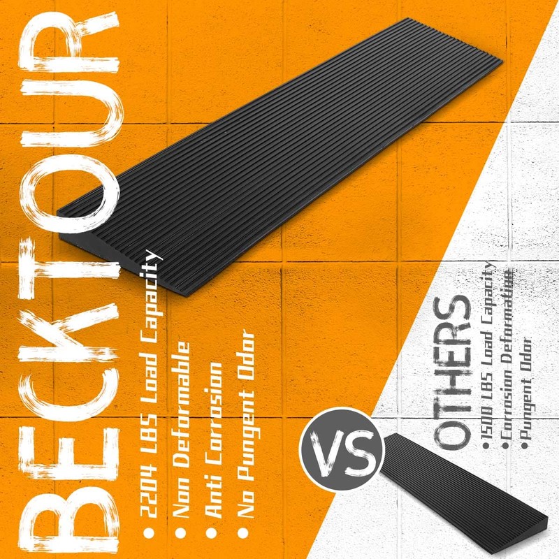 BeckTour 1.5'' Rise Threshold Ramp for Doorways, 2204 LBS Capacity