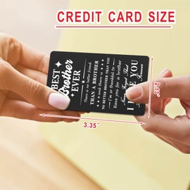 Mataly Brother Gifts - No Better Than You - Brother Birthday Card & Wallet Card