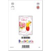 doodlecards Sister Birthday Card Floral Cocktail Medium Size with Plain