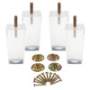 Antrader 4pcs 4 Inch Height Clear Acrylic Sofa Legs, Modern