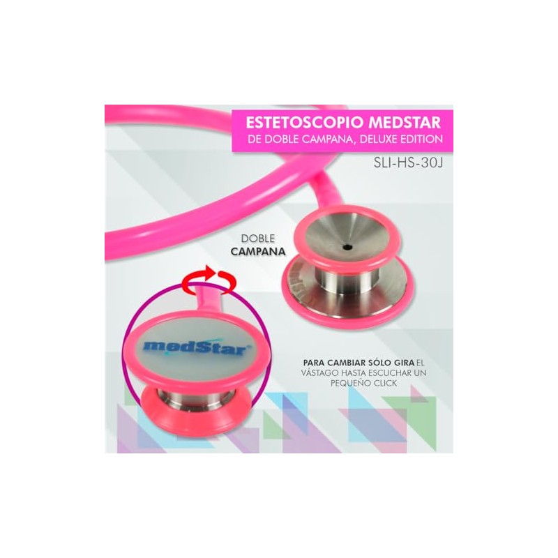 Medstar Estetoscopio Profesional de Doble Campana, »Campana de Acero Inoxidable,