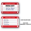 Your Medical Condition Card with Writable Panel and Patterned Lanyard,