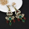 Unbranded Unique Victorian Era Red Green & Clear Crystal Filigree