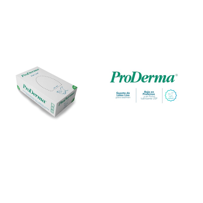 PRODERMA Guante DE Latex NO ESTERIL Mediano