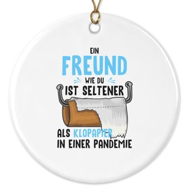 22Feels Friend Gift Christmas Decoration Men Couple Christmas Tree Decoration Anniversary Christmas Tree Pendant Christmas Decoration Advent Ceramic Ornament Round