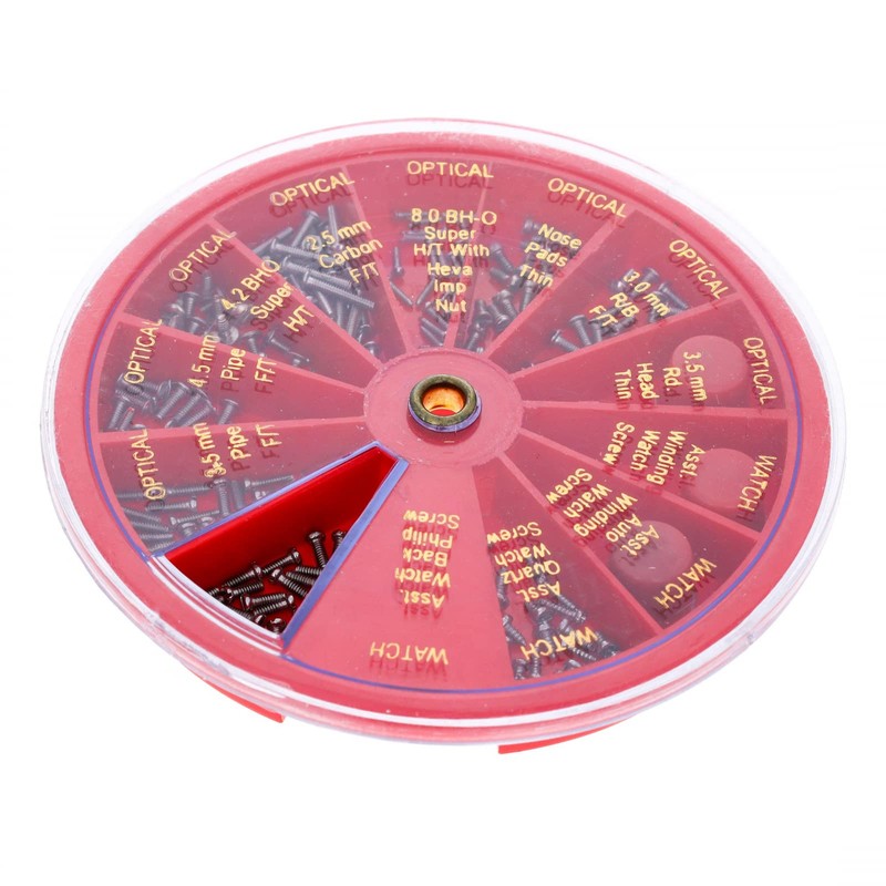 250pc Eyeglass & Watch Pipe Screw Repair Kit