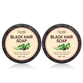 Tpyag Black Soap for Gray Hair - Rejuvenating Hair Darkening Bar, Gentle Daily Use,Mane Gray Reverse Shampoo Bar Darkening, Plant-Based Formula for Men & Women (1.76 oz)