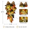 Svndlyn 24 Inch Lighted Fall Teardrop Swag with Timer and