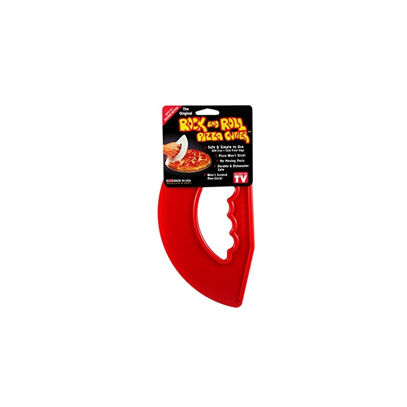 Rock'n Roll Pizza Cutter, Plastic, Non-Stick, Rocking, 9 inch, Easy