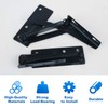 INCREWAY Folding Spring Hinges，1 Pair Black Sturdy Spring Hinges 80