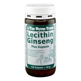 Ginseng Lecithin plus Kapseln 120 Stk. - Nahrungsergänzungsmittel mit Ginseng, Glutaminsäure, Lecithin, Vitamin E und B-Vitaminen