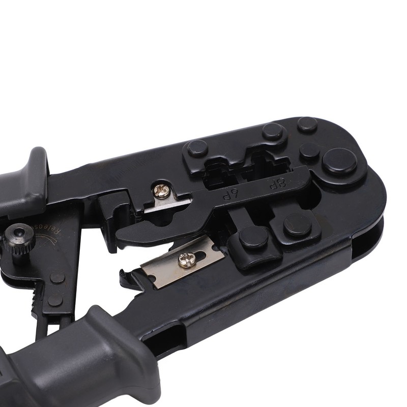 Ratcheting Modular Data Cable Crimper Wire Stripper Cutter 4P 6P