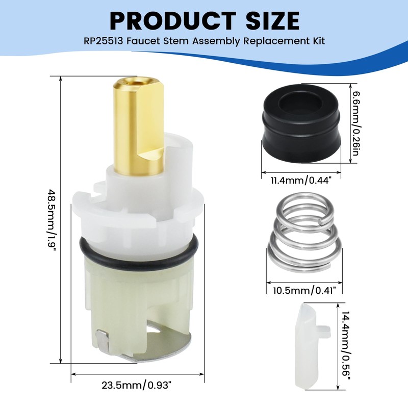 MILYARD RP25513 Faucet Stem Assembly Replacement Kit for De-lta Two-Handle