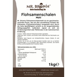 1 kg psyllium husks flour ground powder, vegan, 99% purity