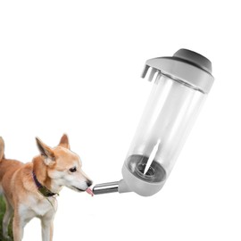 DEEUCHIS Dog Crate Water Bottle Dispenser - No Drip Dog Kennel Water Dispenser & Cage Water Bottle - Easy-to-Use Water Bottle for Dog Crate - Perfect for Keeping Your Pet Hydrated (Grey)-350ML