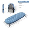 SheeChung Tabletop Ironing Board 12"x32",Small Ironing Boards with Removable Cotton
