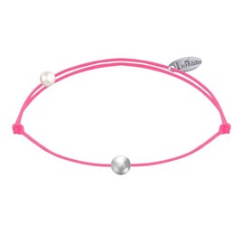 LES POULETTES BIJOUX - Bracelet Link Small Silver Pearl, Textile