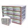 12-Tier Orange Mini Drawer Storage Organizer for Small Items Desk Organization