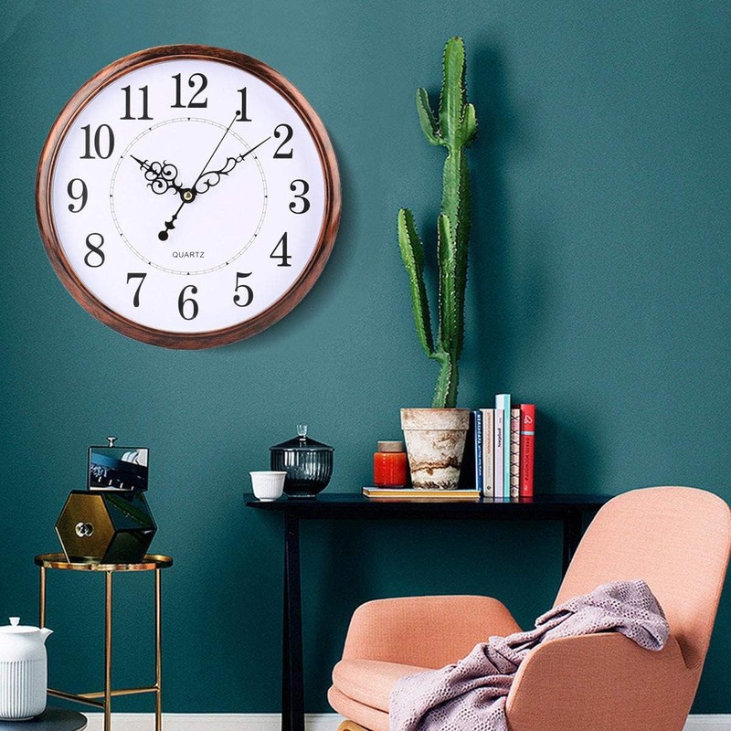 Tosnail Nostalgia Wall Clock No Ticking Noise 30 cm