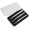 3Pcs Eyelash Extension Tweezers Set Silver Mirror Light DolphinShaped Easy