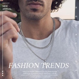 JEYORZY Men's Cross Necklace, Gold, Stainless Steel Men's Pendant Cross Necklace, Jewellery for Women