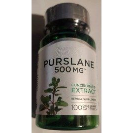 Piping Rock Purslane 500mg 100 Caps Portulaca Oleracea Omega 3 Whole Herb