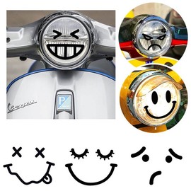 Scooter headlight sticker Vespa Super Cub facial expression face / 스쿠터 헤드라이트 스티커 베스파 슈퍼커브 표정 얼굴