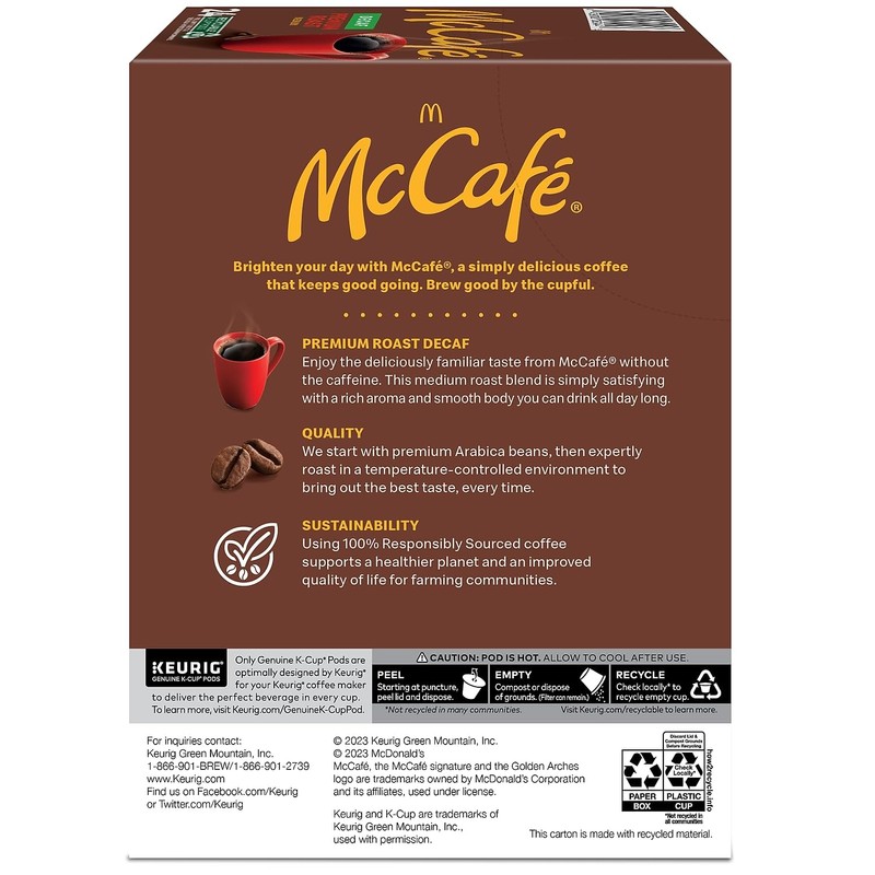 McCafe Premium Roast Decaf K-Cup, 24/bx