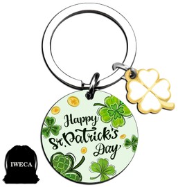 Iweca St Patricks Day Accessories For Kids Teens Lucky Charms St Patricks Day Decorations Four Leaf Clover Keychain Shamrock Keychain St Patricks Day Party Favors For Women
