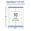 Avery Printable Rectangle Business Cards, Sure Feed Technology, 2" x