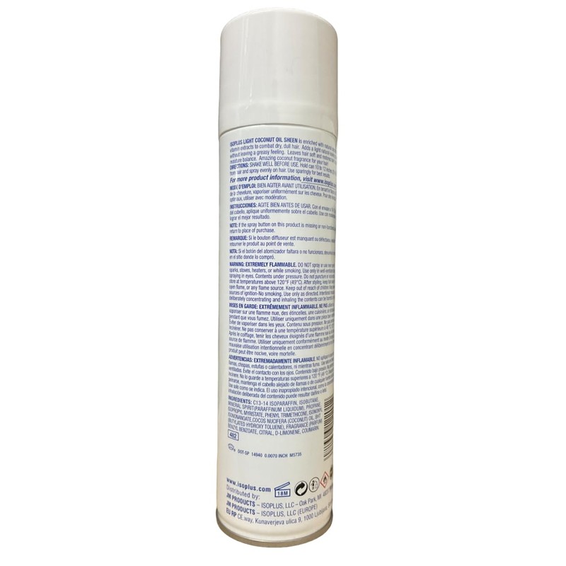 Isoplus Oil Sheen [Light/Coconut] (Pack of 6)