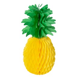 Alvogimor 3-Pack Pineapple Honeycomb Decorations,14 Inch, Paper Pineapple Table Hanging for Summer Tropical Hawaiian Beach Jungle Party Supplies Favor