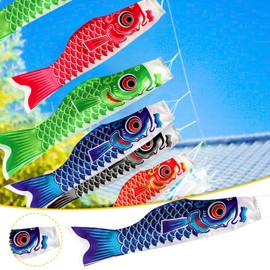 39Inch Japanese Carp Windsock Koinobori Wind Socks for Outside Window Wall Hanging Fish Flag Banner Japanese Fish Kite Wind Streamers for Japan Children's Day Home Yard Decor (blue)