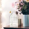 Clear Glass Bottle Flower Vase, House- Shaped Vases for Flowers—