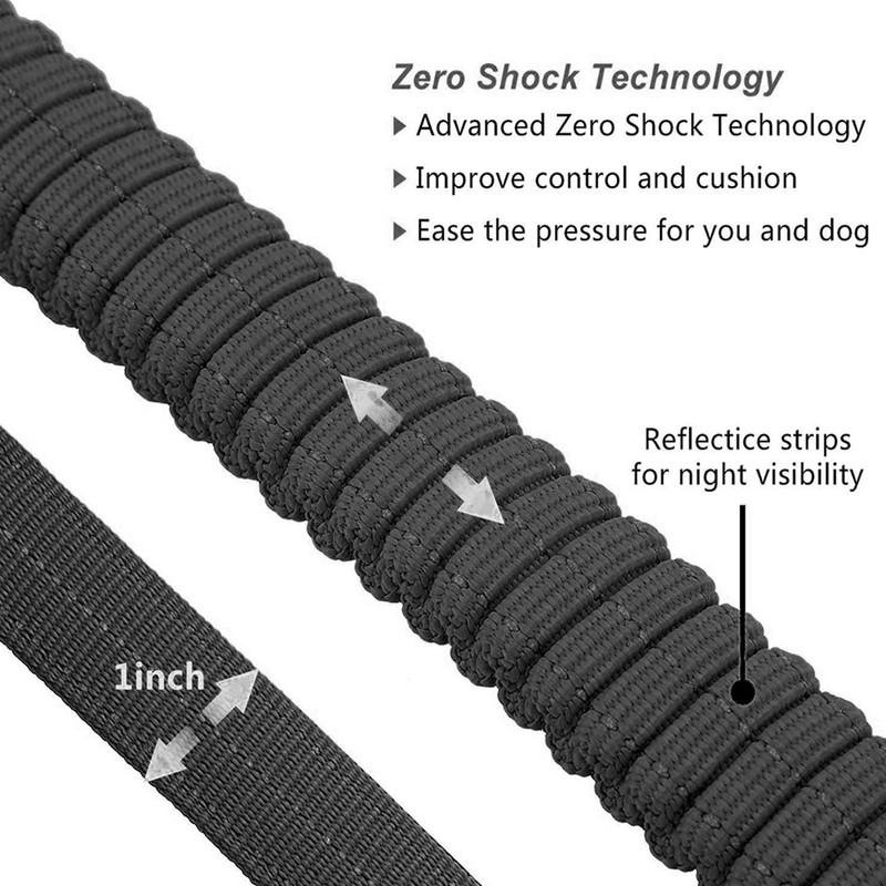Dog Leash Multifunctional Strong Durable Buffer Training Traction Rope Pet