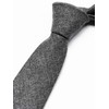 Ctskyte Men Summer Cotton Silk Tie Texture Grey Business Norrow