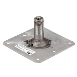 Attwood SP-67739-T Lock’N-Pin ¾-Inch Pin Base — 7x7-Inch Base, Threaded, Acetal Bushing, Pre-Drilled for Mounting