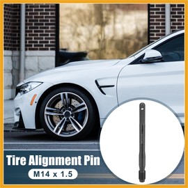 Partuto 2pcs Black Car Wheel Hangers Alignment Pin Tire Studs Tool M14x1.5 Replacement