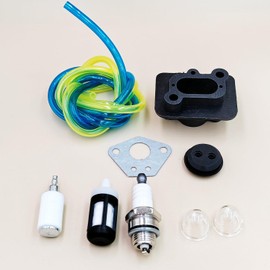 CLCHUN 31801 Carburetor Set for Earthquake 33cc MC33 Cultivator 31635 With Spark Plug, Silver