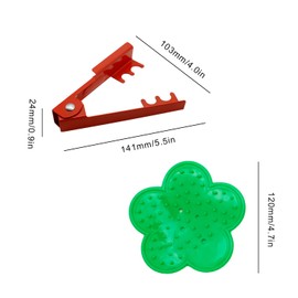 DEANKEJI Garden Shears Set, Rose Thorns Removal, Rose Scissors Includes Two Leaf Peelers and Flower Tongs, Metal Rose Thorn Can Be Used for Home, Garden, Flower Scissors