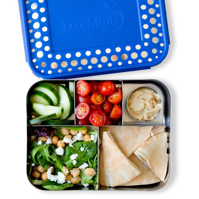 LunchBots Large Cinco Stainless Steel Lunch Container - Five Section