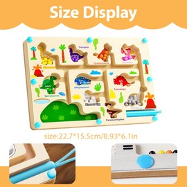 spielzeug ab 2 jahre montessori spielzeug 2 jahre spiele ab 2 jahre magnetspiel Magnetspiel Labyrinth Spielzeug Magnetspiel für Kinder, Lernspiele Motorikspielzeug Geschenk Kinder(Dinosaurier)