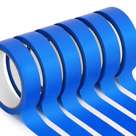 HongWay Blue Painters Tape 1 Inch Wide, 6 Rolls 22 Yards Each, Masking Tapes for Walls Painting, Home Decoration, Clean Removal, No Residue