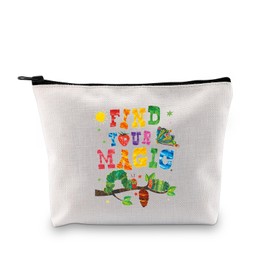 Hungry Caterpillar Inspired Cosmetic Bag Find Your Magic Makeup Bag Caterpillar Lover Gift Bookworm Gift