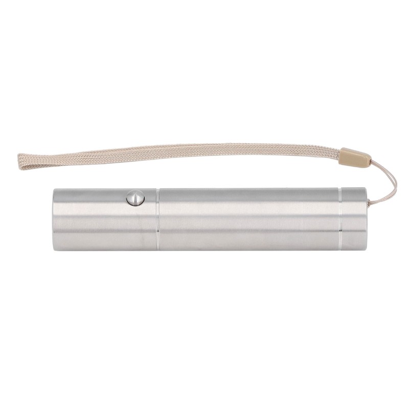 Mini Stainless Steel Flashlight 3 Mode Pocket LED Torch Handheld