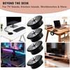 Desk Grommet Kit - 8 PCS 2 Inch Black ABS