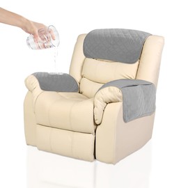 Kaket Armrest Cover, Headrest Cover for Recliner Sofa 3pcs Waterproof Recliner Chair Covers, Nonslip Armrest Slipcover Furniture Protector for Recliner, Chair, Sofa (1 Seat Recliner)