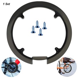SWRCEYJH Bicycle Chain Guard Ring Black Plastic Crankwheel Cover 8 Holes 10-11 cm Bicycle Crankset Sprocket Cover for 42 44 Teeth Bicycle Mountain Bike