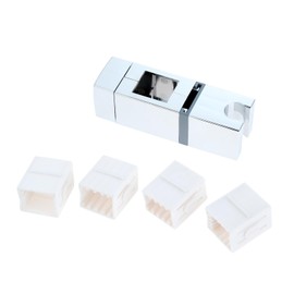 Handheld Showers Holder, Square Slider Bar Holder, with 4 Sizes Slip-On Lift Rod Mounts, Adjustable Shower Bracket, Ideal for Any Rail Rectangular Shower Rails(18x30, 22x22, 25x25, 30x15mm)